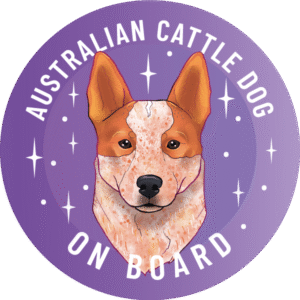 Naklejka - australian cattle dog ⌀ 10 cm