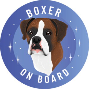 Naklejka - bokser ⌀ 10 cm