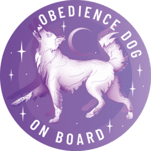 Naklejka - obedience ⌀ 10 cm