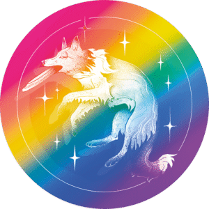 Naklejka na frisbee - disc dog ⌀ 13,5 cm