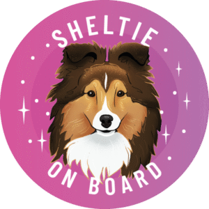 Naklejka - owczarek szetlandzki sheltie ⌀ 10 cm