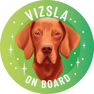 Naklejka - wyżeł węgierski krótkowłosy vizsla ⌀ 10 cm