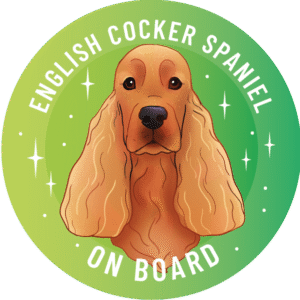 Naklejka - cocker spaniel angielski ⌀ 10 cm