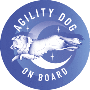 Naklejka - agility sheltie ⌀ 10 cm