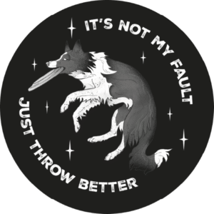 Naklejka na frisbee - Just throw better ⌀ 13,5 cm