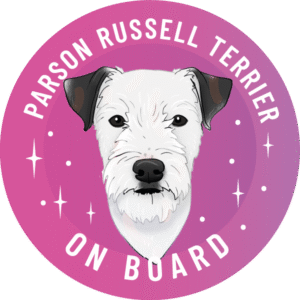 Naklejka - parson russell terrier ⌀ 10 cm