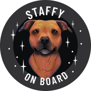 Magnes - staffordshire bull terrier ⌀ 10 cm