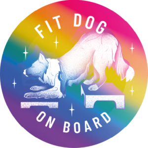 Naklejka - fit dog ⌀ 10 cm