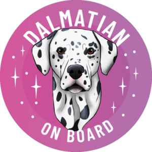 Naklejka - dalmatyńczyk ⌀ 10 cm
