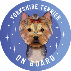 Naklejka - yorkshire terrier ⌀ 10 cm