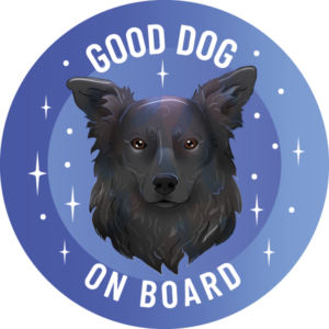 Naklejka - kundelki good dog ⌀ 10 cm