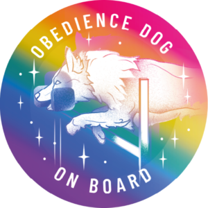 Naklejka - obedience ⌀ 10 cm